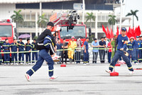 Xem Cảnh sát PCCC tranh tài thi tiếp sức cứu người và chữa cháy