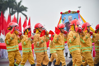 Tổng duyệt khai mạc chung kết Hội thi Thể thao nghiệp vụ chữa cháy cứu nạn, cứu hộ 2025