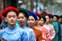 Ngắm thiếu nữ Hà thành mang Xuân về phố phường Thủ đô