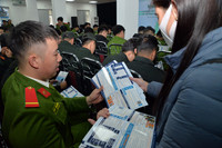 Toàn cảnh phiên giao dịch việc làm đặc biệt dành cho chiến sỹ nghĩa vụ CATP Hà Nội