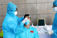 [ẢNH] HLV Park, Công Phượng, Quang Hải và ĐT Việt Nam xét nghiệm Covid-19