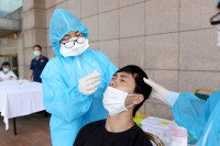 [ẢNH] HLV Park, Công Phượng, Quang Hải và ĐT Việt Nam xét nghiệm Covid-19