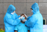 [ẢNH] HLV Park, Công Phượng, Quang Hải và ĐT Việt Nam xét nghiệm Covid-19