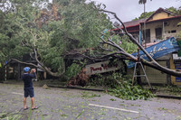 Hình ảnh về sự tàn phá khủng khiếp của cơn bão số 3 ở Hà Nội