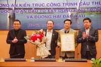 Tận mắt xem giải Nhất phương án thiết kế cầu Thượng Cát độc đáo ở Hà Nội