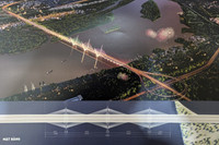 Tận mắt xem giải Nhất phương án thiết kế cầu Thượng Cát độc đáo ở Hà Nội