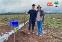 [ẢNH] Không thi đấu, Công Phượng, Xuân Trường tất bật đi... trồng sầu riêng