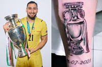 [ẢNH] Donnarumma 'diễn cảnh nóng' với bạn gái trên bãi biển