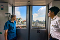 [Ảnh] Ấn tượng ngày đầu đoạn trên cao đường sắt đô thị Nhổn- Ga Hà Nội chính thức đón khách