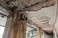 Cảnh xuống cấp nghiêm trọng nhiều năm ở khu tập thể gần đường sắt trên cao Nhổn - Ga Hà Nội