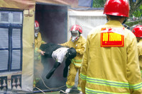 Ấn tượng với hình ảnh thi tài của 19 đội PCCC cơ sở ở làng hoa nức tiếng Thủ đô