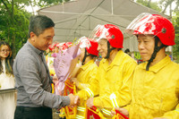 Ấn tượng với hình ảnh thi tài của 19 đội PCCC cơ sở ở làng hoa nức tiếng Thủ đô