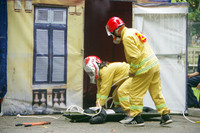 Ấn tượng với hình ảnh thi tài của 19 đội PCCC cơ sở ở làng hoa nức tiếng Thủ đô