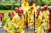 Ấn tượng với hình ảnh thi tài của 19 đội PCCC cơ sở ở làng hoa nức tiếng Thủ đô