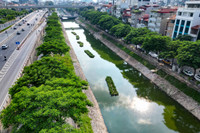 Cận cảnh đập dâng đầu tiên mang nguồn nước bổ cập mới cho sông Tô Lịch 