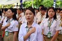 Ảnh: Học sinh Hà Nội náo nức dự lễ khai giảng đặc biệt đón chào năm học 2025-2026