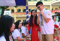 Ảnh: Học sinh Hà Nội náo nức dự lễ khai giảng đặc biệt đón chào năm học 2025-2026