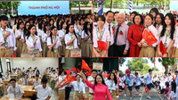 Ảnh: Học sinh Hà Nội náo nức dự lễ khai giảng đặc biệt đón chào năm học 2025-2026