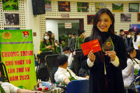 Nữ Công an Thủ đô hiến máu cứu người trong những ngày đầu năm mới 2023