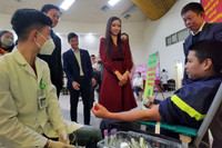 Nữ Công an Thủ đô hiến máu cứu người trong những ngày đầu năm mới 2023