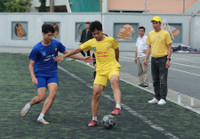 Nữ sinh có tên như Hoa hậu thu hút sự chú ý ở giải bóng đá THPT Hà Nội