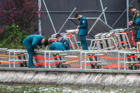 Cận cảnh trận địa pháo hoa tầm cao ở hồ Gươm trước giờ G chào năm mới Giáp Thìn 2024