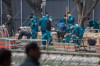 Cận cảnh trận địa pháo hoa tầm cao ở hồ Gươm trước giờ G chào năm mới Giáp Thìn 2024