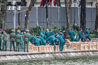 Cận cảnh trận địa pháo hoa tầm cao ở hồ Gươm trước giờ G chào năm mới Giáp Thìn 2024