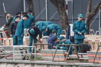 Cận cảnh trận địa pháo hoa tầm cao ở hồ Gươm trước giờ G chào năm mới Giáp Thìn 2024