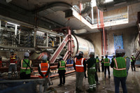 Cận cảnh robot Táo Bạo nặng 850 tấn bắt đầu khoan hầm cho metro Nhổn- Ga Hà Nội 