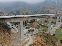 Cận cảnh cầu cạn Móng Sến có trụ cầu cao nhất Việt Nam