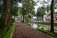 Ngắm phố đi bộ sắp hoạt động đẹp như tranh bên thành cổ đá ong ở Hà Nội