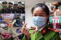 Ấn tượng hình ảnh thanh niên Công an Thủ đô rạng rỡ khi hiến máu phục vụ bệnh nhân ngày sát Tết