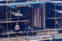 Công trường cầu Vĩnh Tuy giai đoạn 2 những ngày cuối năm 2022 