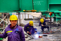 Công trường cầu Vĩnh Tuy giai đoạn 2 những ngày cuối năm 2022 