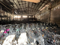 Hiện trường cửa hàng xe máy bị thiêu rụi lúc rạng sáng