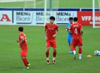 [ẢNH] Công Phượng, Quang Hải tập 'cực sung' chờ đấu Trung Quốc