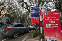 Cận cảnh các điểm trông giữ xe không dùng tiền mặt ở Hà Nội từ hôm nay