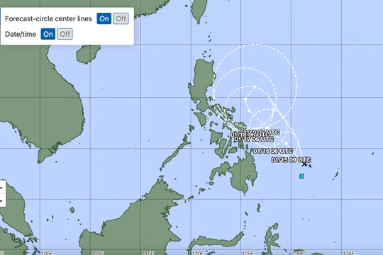 Cơn bão đầu tiên năm 2026 ngoài khơi Philippines không có khả năng vào Biển Đông