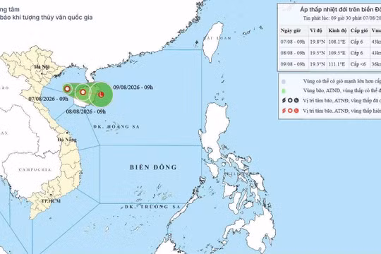 Áp thấp nhiệt đới vừa hình thành ngay trên Biển Đông có ảnh hưởng đến Việt Nam?