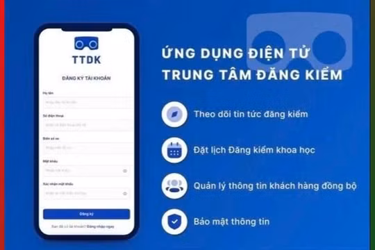 Dừng đặt lịch đăng kiểm trực tuyến qua ứng dụng TTDK