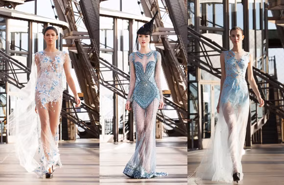 Bộ sưu tập của NTK Hoàng Hải lộng lẫy ở sàn diễn trên tháp Eiffel ảnh 1