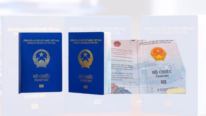 Mẫu hộ chiếu gắn chíp điện tử