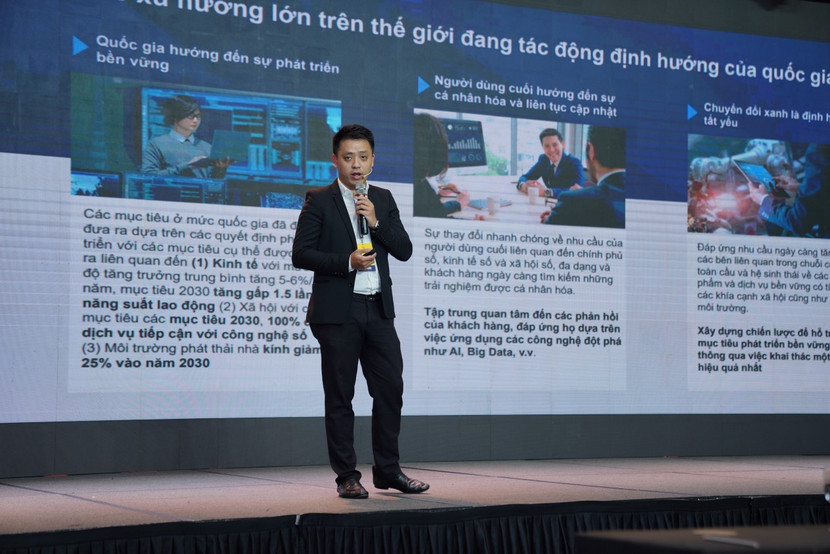 Ông Phạm Thành Đại Lĩnh - Giám đốc khối tư vấn Công nghệ số tại FPT Digital, chuyên gia công nghệ cấp tập đoàn tại FPT - chia sẻ tại hội thảo Ông Phạm Thành Đại Lĩnh - Giám đốc khối tư vấn Công nghệ số tại FPT Digital, chuyên gia công nghệ cấp tập đoàn tại FPT - chia sẻ tại hội thảo