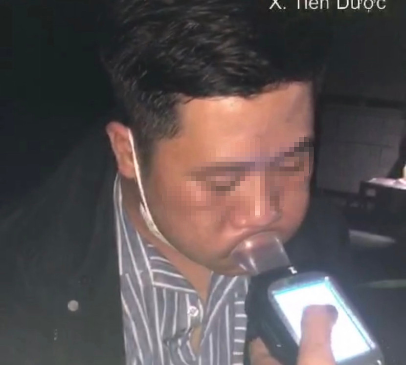 Lái xe N.T.M vi phạm ở mức 0,781mg/lít khí thở.