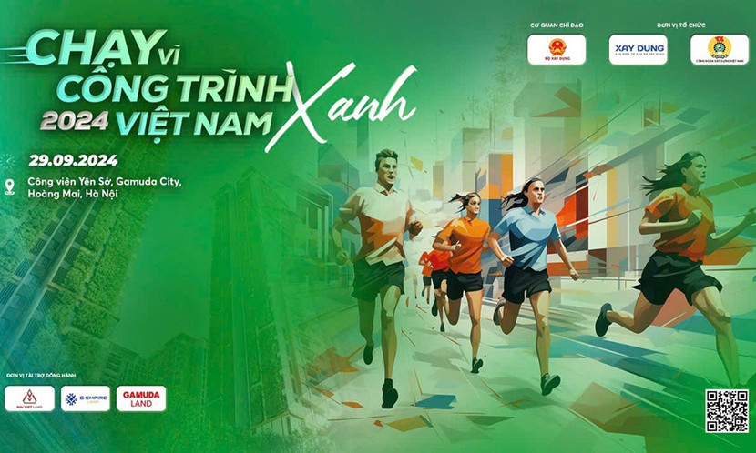 Lần đầu tiên, Báo Xây dựng tổ chức Giải chạy bộ “Vì Công trình xanh Việt Nam năm 2024” dự kiến vào ngày 29/9/2024 quy mô gần 1.000 vận động viên tham dự. Lần đầu tiên, Báo Xây dựng tổ chức Giải chạy bộ “Vì Công trình xanh Việt Nam năm 2024” dự kiến vào ngày 29/9/2024 quy mô gần 1.000 vận động viên tham dự.