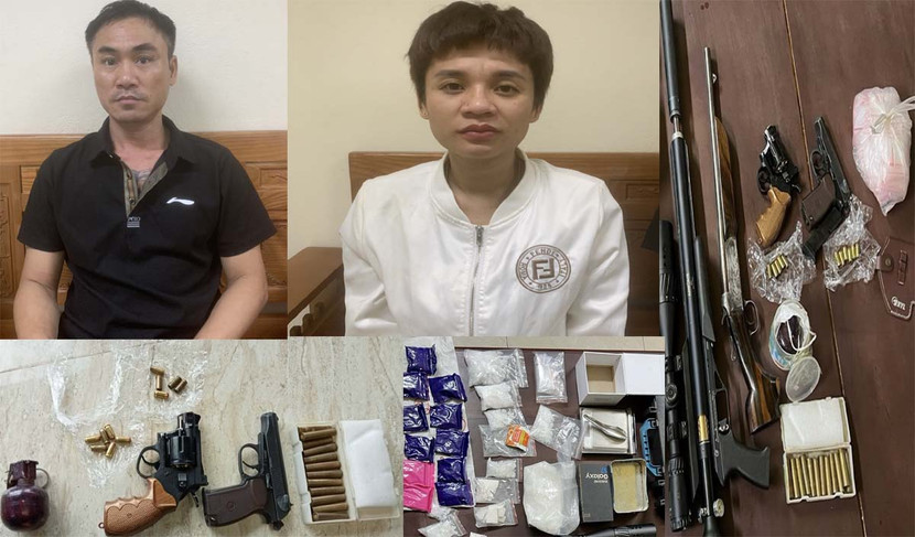 Hai đối tượng cùng các tang vật