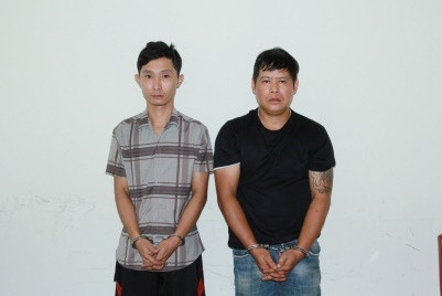 Hai đối tượng Nguyễn Quốc Toàn và Huỳnh Thanh Sơn