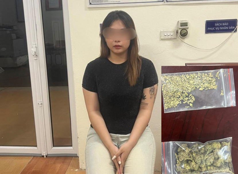 Tổ công tác Y2/141 phát hiện đối tượng V.T.T (SN 2004, HKTT: Thanh Trì, Hà Nội) tàng trữ 2 túi nilon bên trong chứa thảo mộc khô là ma túy cần sa.