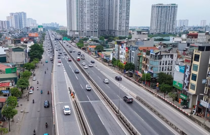 Đường Vành đai 3 trên cao thông thoáng chiều 1/5. Đường Vành đai 3 trên cao thông thoáng chiều 1/5.